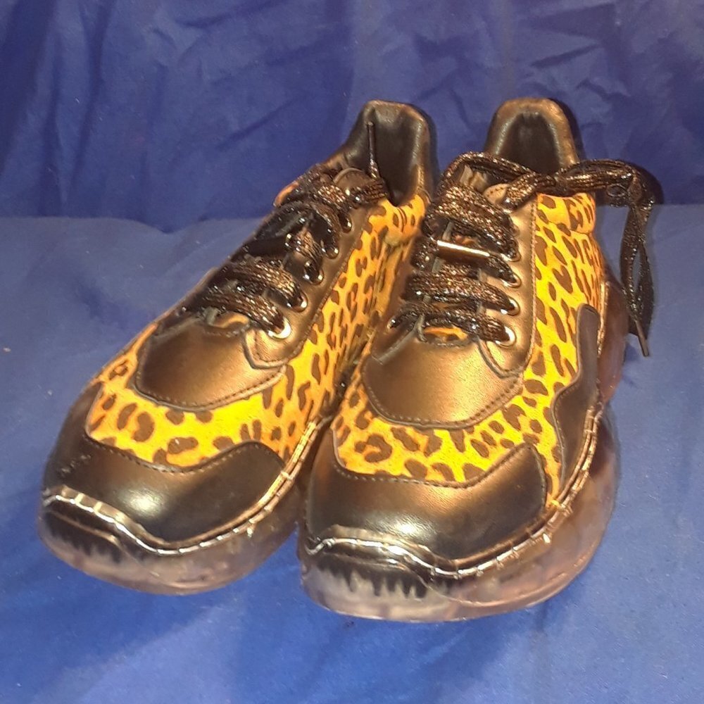 Women's Mayo Leopard  Track Fashion Sneakers